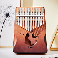17Keys Kalimba Thumb Piano Solid Wood Veneer Keyboard Musical Instrument Kalimba Finger Piano Gift For Music Lovers-AT20