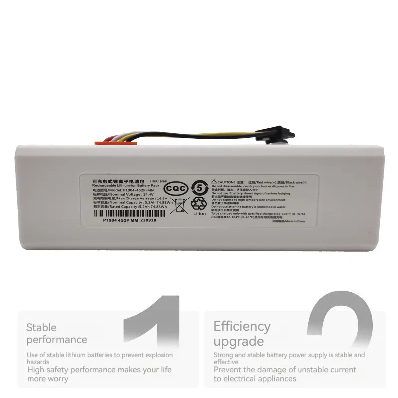 Oplaadbare Lithium-Ion Battery Mijia Robotstofzuiger, 1C Stytj01zhm, 1C Batterij Voor Robotstofzuiger,14.4V,2600mAh ~ 12800mAh