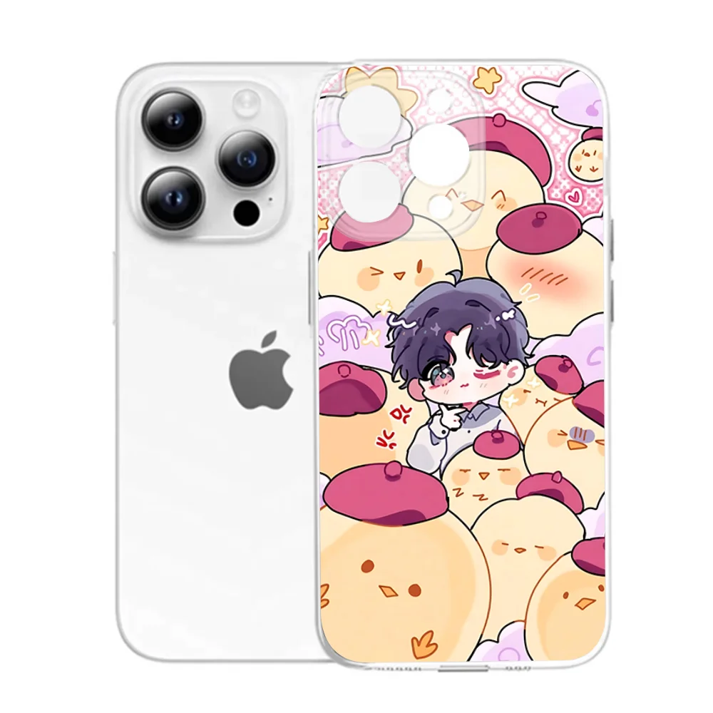 حافظة هاتف رافاييل لوف آند ديب سبيس لهاتف آيفون 16,15,14,13,12,11 Pro,Max,Plus,X,XS,XR,SE,سيليكون شفاف صغير ناعم