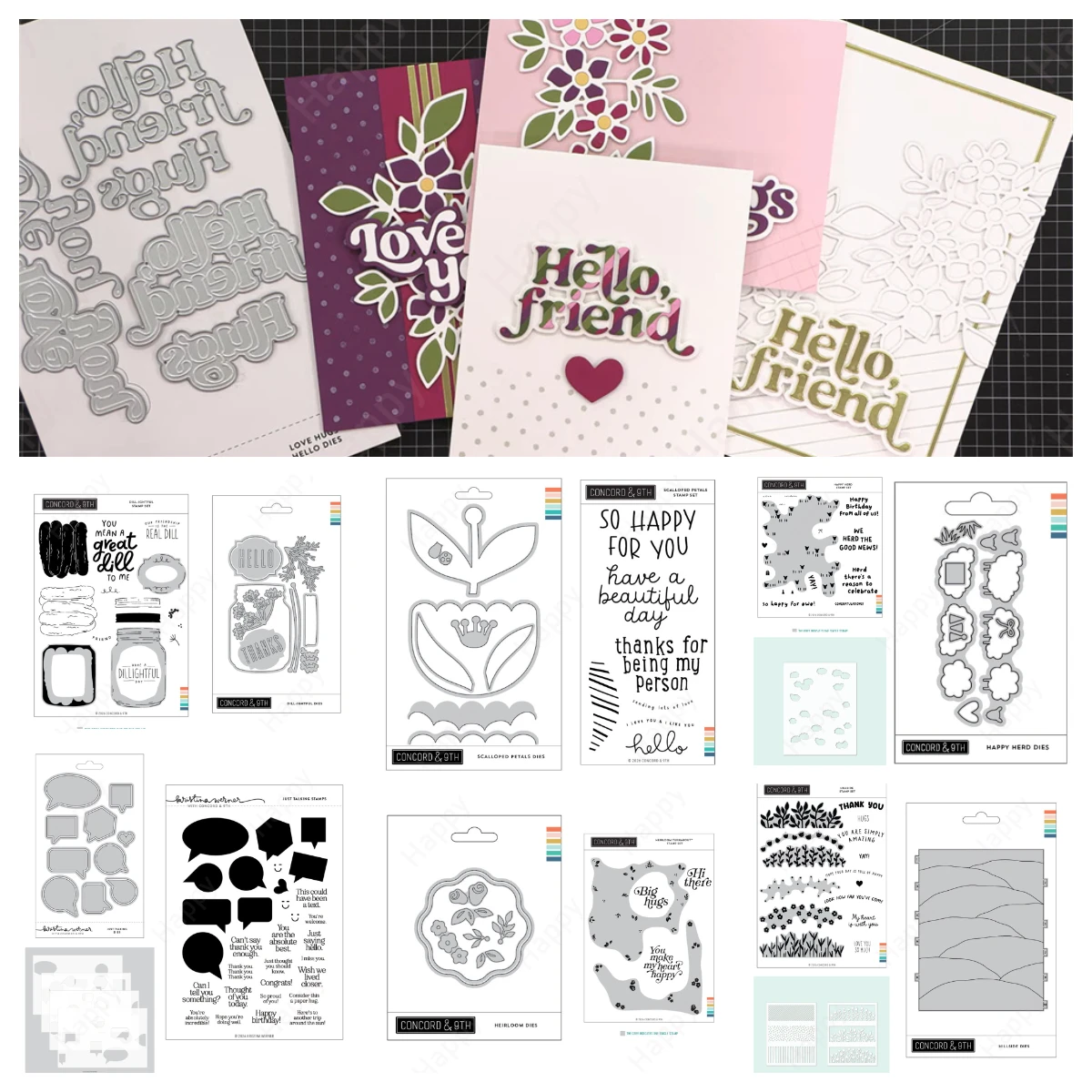 

LOVE HUGS HELLO DIES Metal Cutting Dies Stamps Stencils for DIY Craft Greeting Card Scrapbooking Decoration Embossing Template