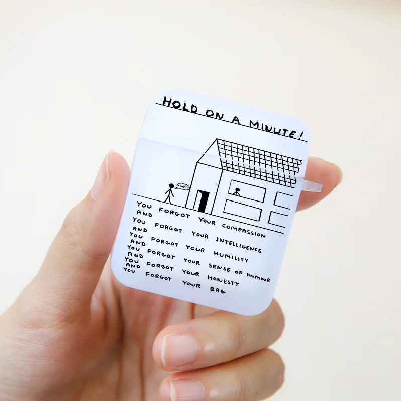 

Funny Hold on a Minute Case For Apple Airpods Pro 4th 3rd 3 2 Earphone Shell Wireless Bluetooth Charging Box Airpod Covers Funda