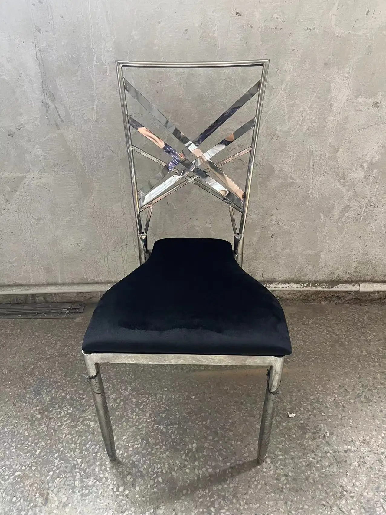 

￥%Hot Stainless Steel Chair Gold Wedding Contemporary Hotel Chair Hotel Rrental Furniture Stylish Wedding Party Chair