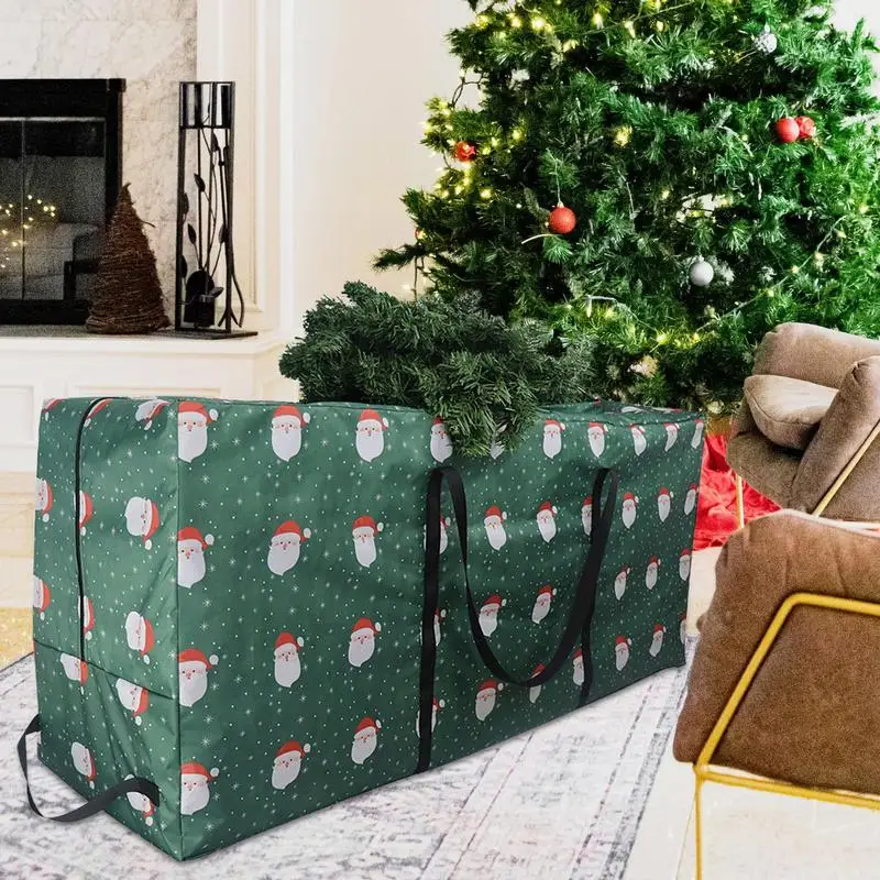 Large Christmas Tree Storage Bag Oxford Fabric With 4 Handles Waterproof Xmas Tree Storage Bags For Easy Carrying And Transport