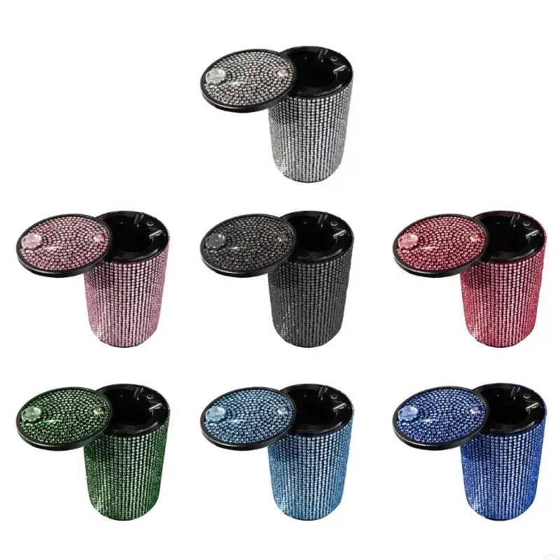 

Модернизированная автомобильная пепельница из сверкающего камня с уплотнительной крышкой и функцией легкой очистки для легкого в