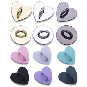 5PCS Kawaii Perekat Logam Jantung Ponsel Pesona Pemegang Ponsel Case Cincin Berdiri Kait Gesper Pesona Gesper Aksesori String 10 tempat pesona ponsel penjualan terbaik - №