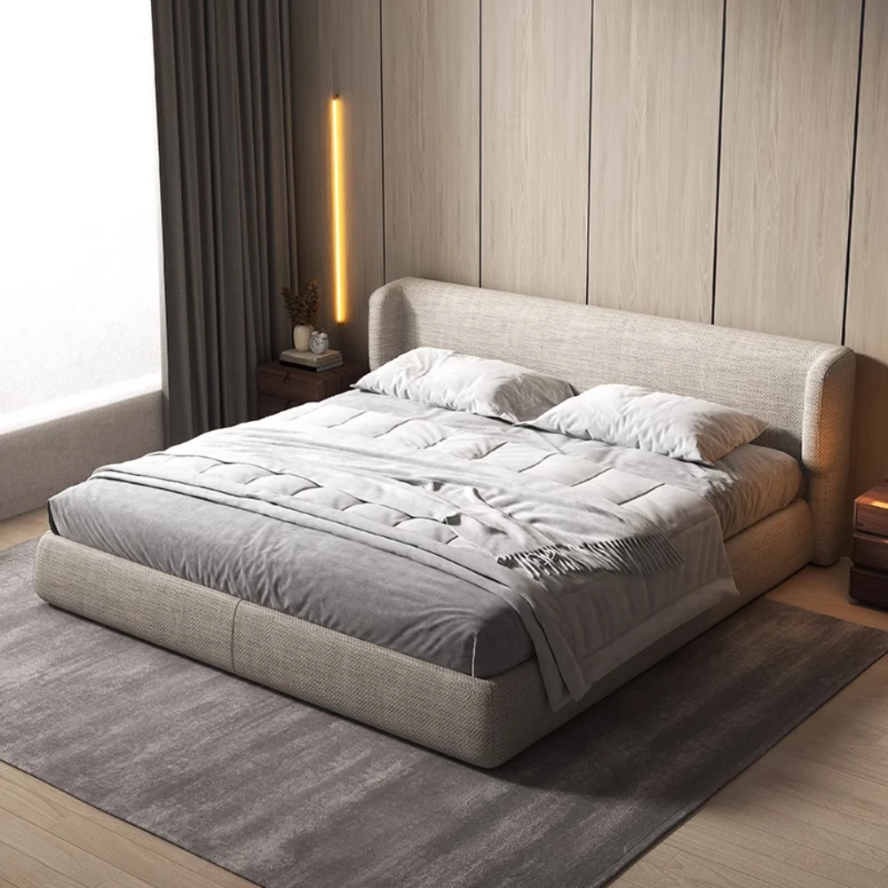 

King Upholstered Bed Frames Minimalist Fancy Double French Bed Lounge Modern Children Muebles Para El Hogar Home Furniture