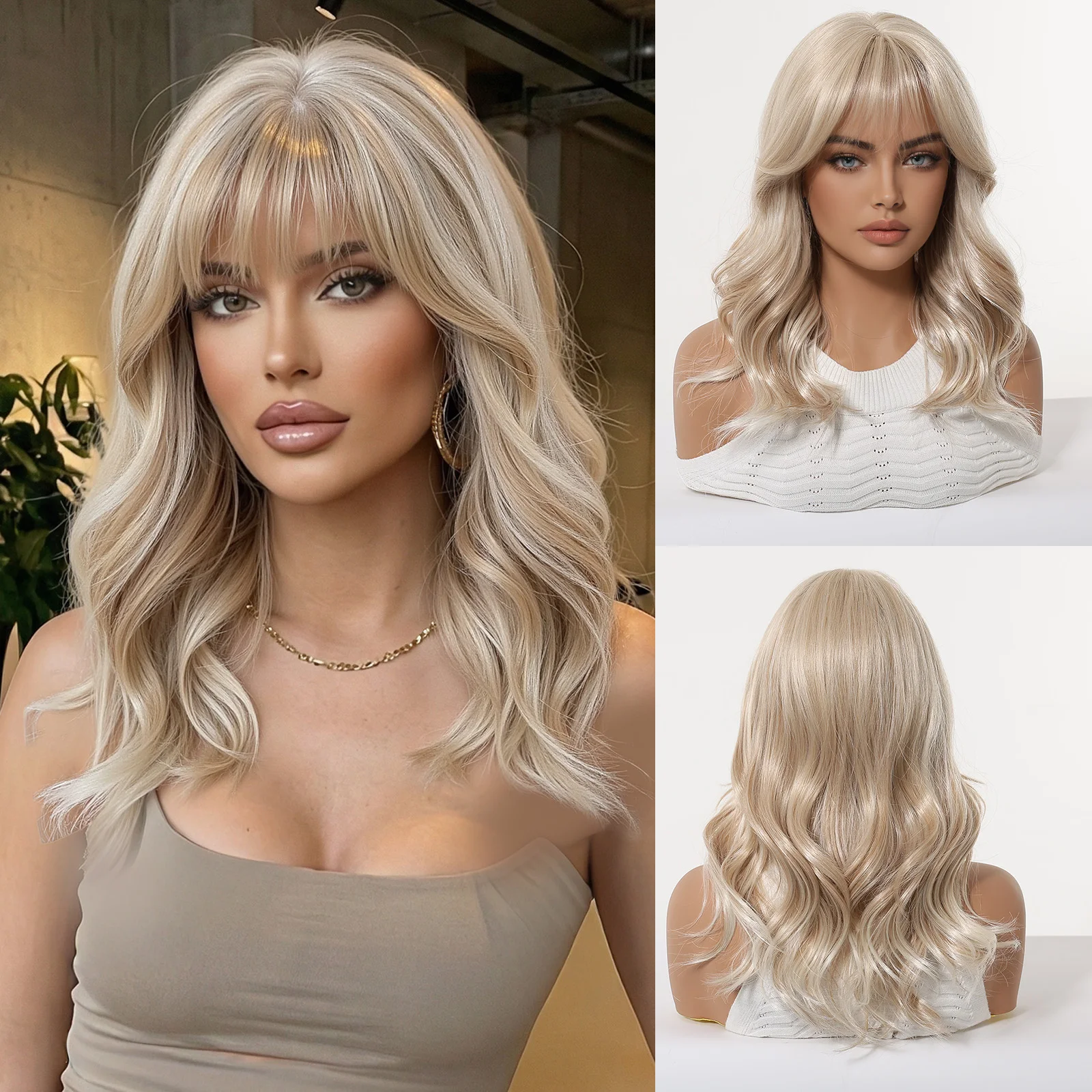 

Модные светло-русые синтетические парики Testar с длинными волнистыми волосами, термостойкие, для женщин, на каждый день и для вечеринок