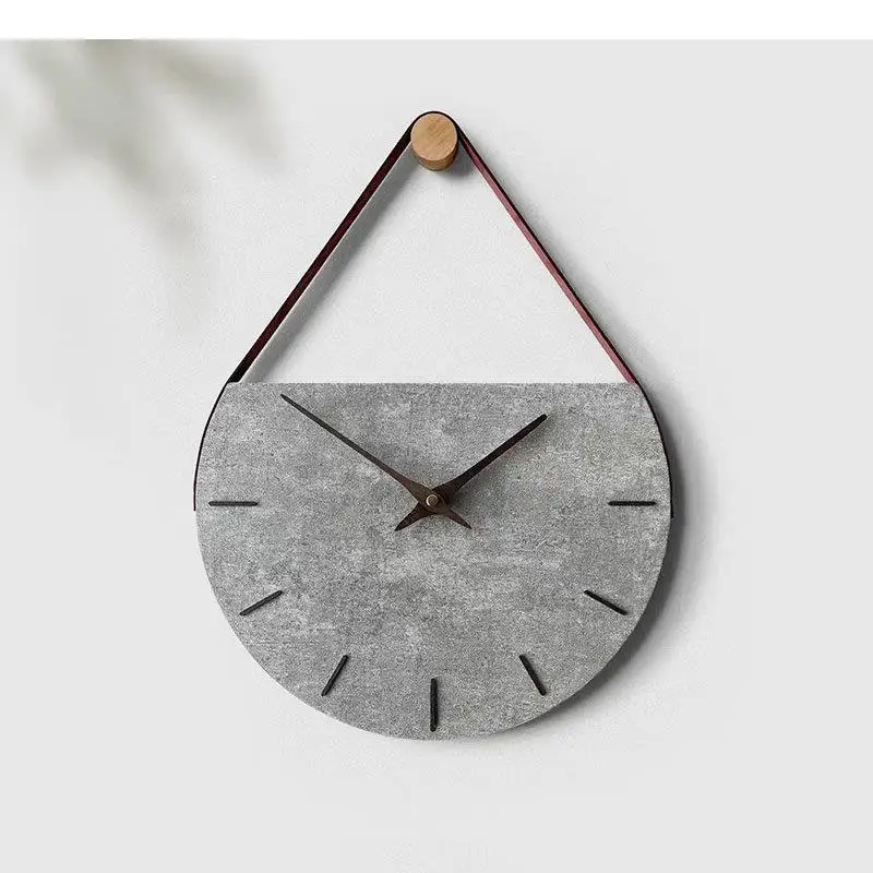 Minimalist Wood Wall Clocks Silent Sweep Needle Clock Living Room Background Decorative Wall-mounted Timepiece Modern Decor