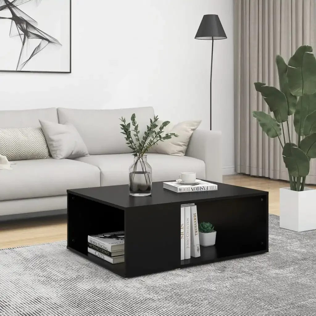 90x67x33 cm schwarzer Couchtisch, nordischer Couchtisch für Wohnzimmer, Beistelltisch, Möbel für