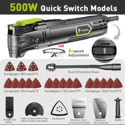 500W elettrico multifunzione strumento oscillante elettrico Trimmer sega a velocità variabile con accessori decorazione della casa rinnovare 5 °