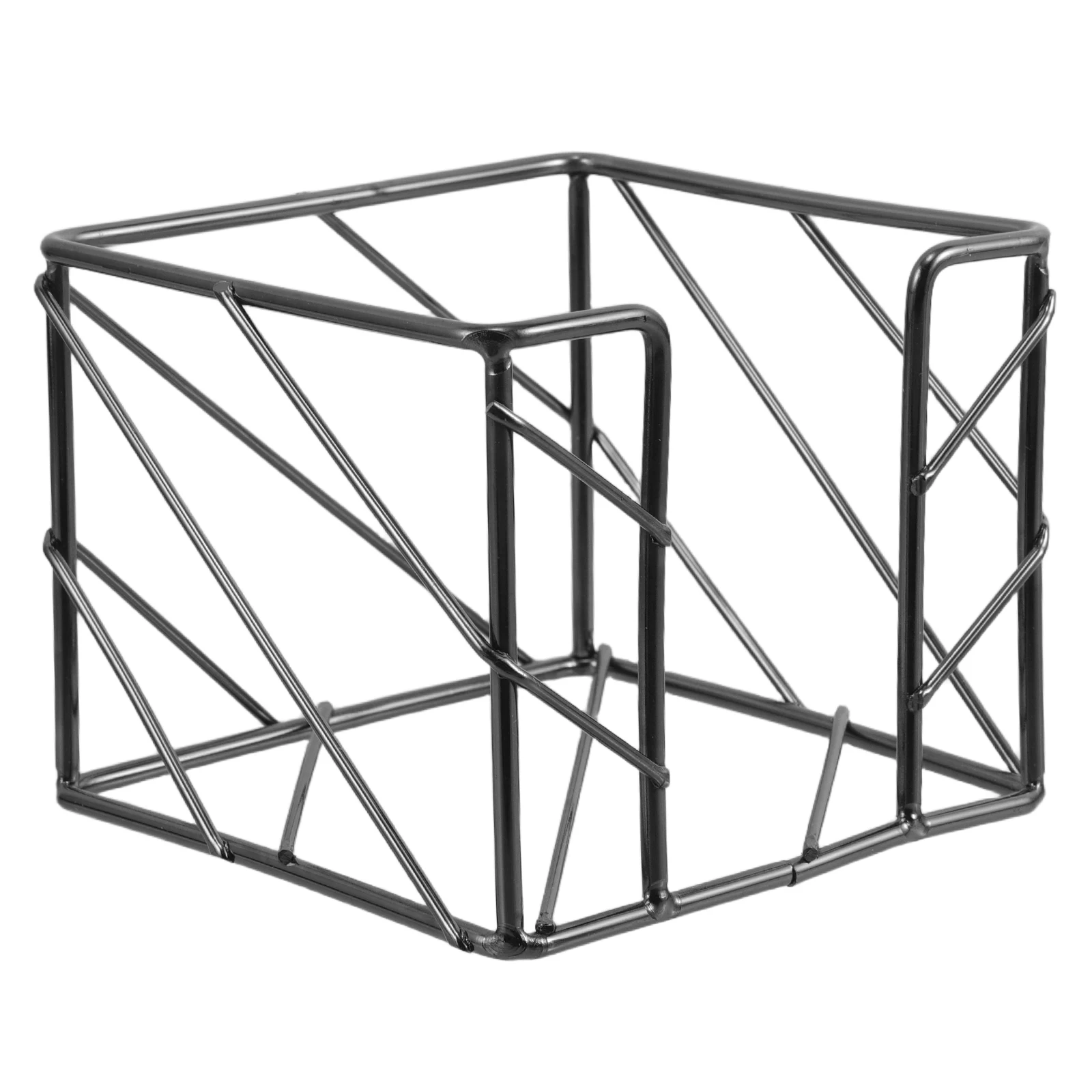 

Iron Memo Holder Large Capacity Material Desk Organizer Note Pads Holder Stationery Cube Black Wire Storage Rack File