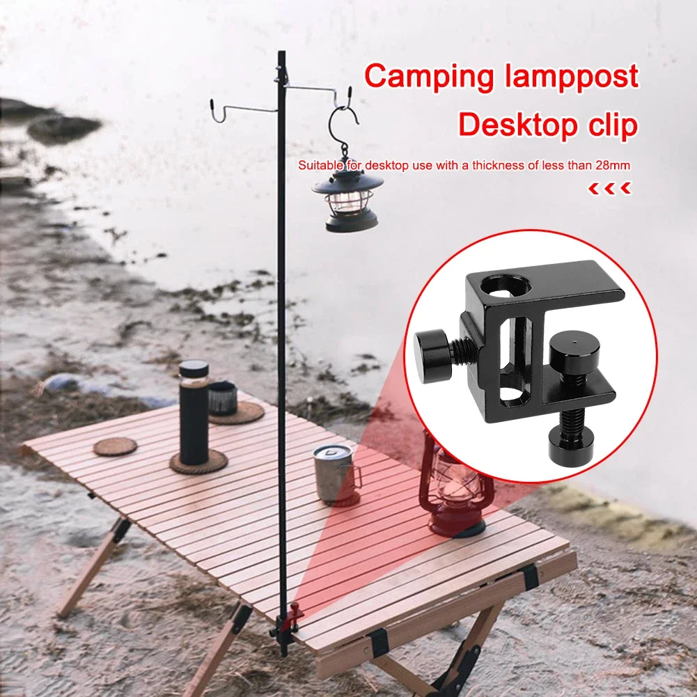 Camping Lamp Table Clip Table Clamp Light Stand Multifunction Aluminum Alloy Heavy Duty for Table Thickness Less Than 28mm