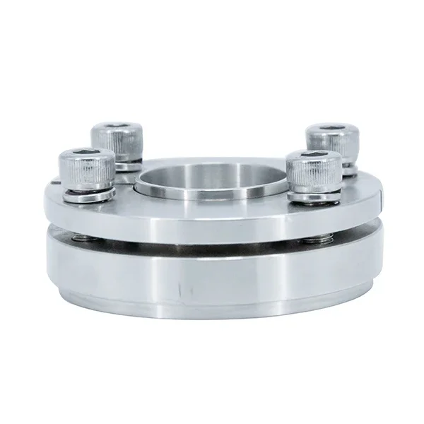 SS316l Hygienic Pipe Fittings Sanitary Aseptic Stainless Steel Flange Connector For Tank