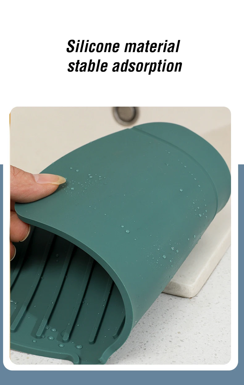 Silikon Drainage Pad Bad Küche Wasserhahn Tropf matte Waschbecken Waschbecken spritzwasser geschützt Abfluss Pad Tisch Wärme isolation schutz – Detail 5