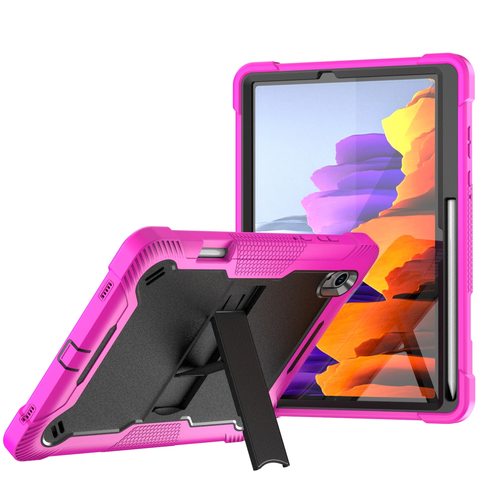 

Kickstand Rugged Case For Samsung Galaxy Tab S11 2025 11.0inch SM-X730 SM-X736B Heavy Duty Armor Cover 3-Layers Protection Shell