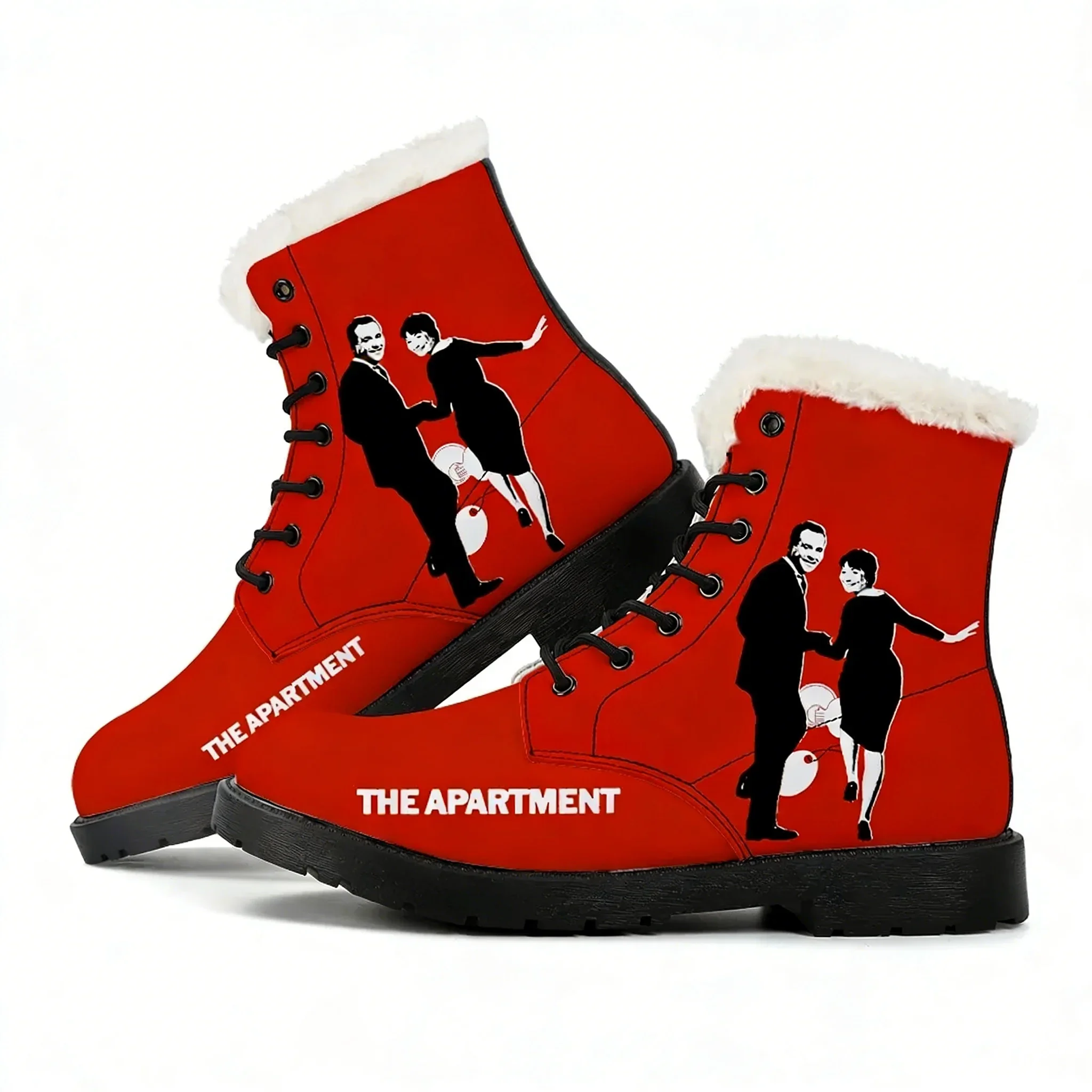 The Apartment Plush Boot Mens Womens Teenager Casual Shoe Outdoor Warm Boot High Quality Personalized Pattern Custom Made Shoes