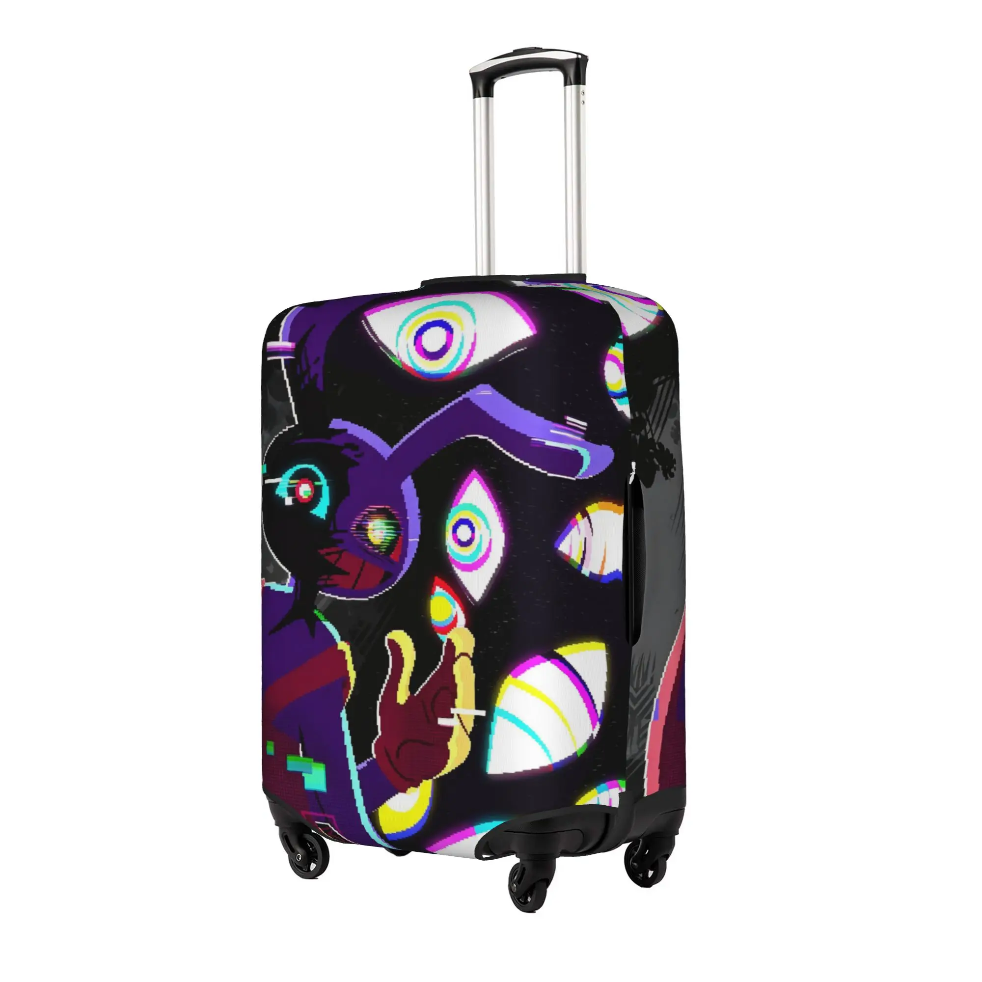 Custom Jax D-Digitals Circus Travel Luggage Cover Elastic Cartoon Clown Suitcase Cover Protector Fit 18-32 Inch