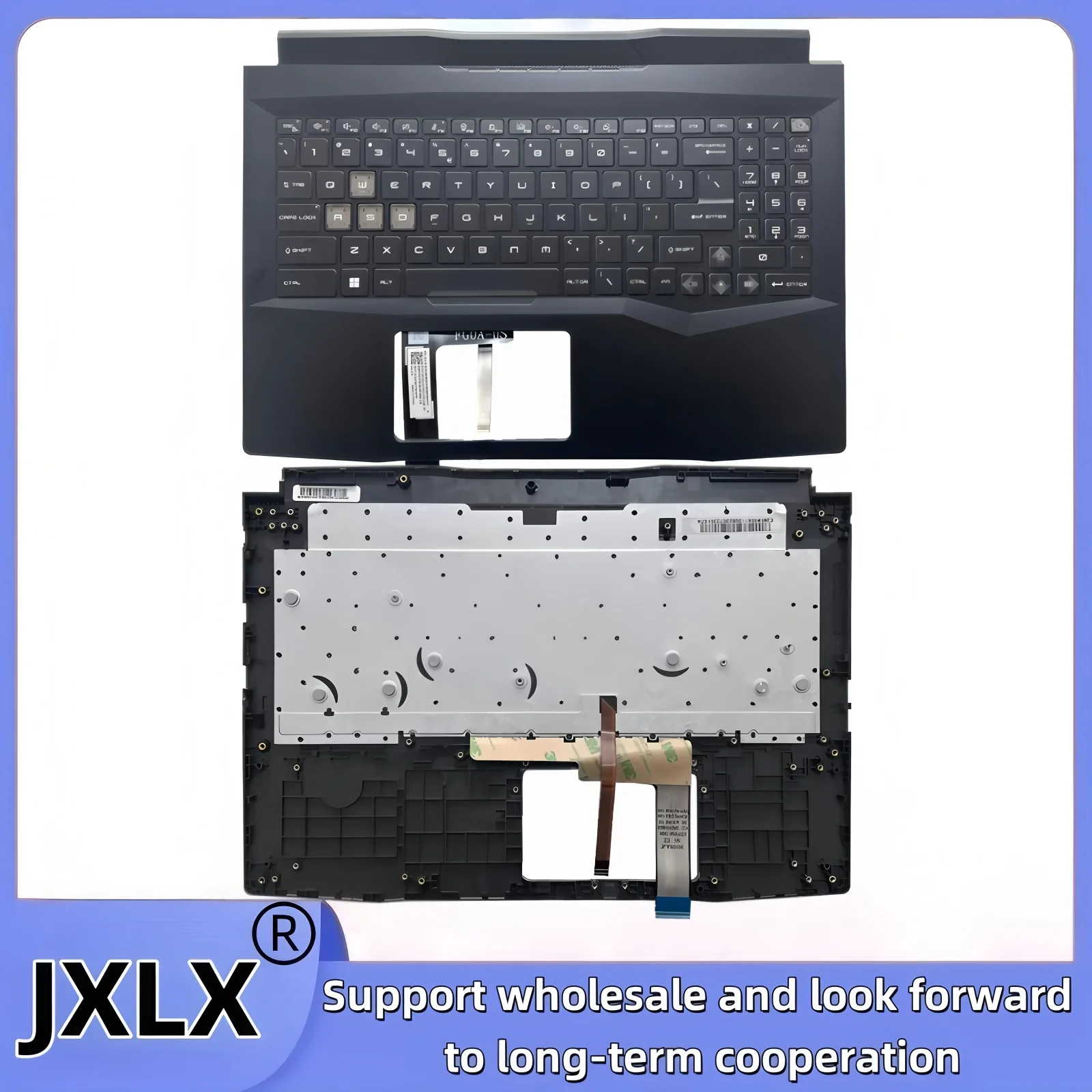 JXLX® New For MSI Pulse 15 B13V MS-1585 Palmrest Cover With Color Backlight Keyboard 307585C211