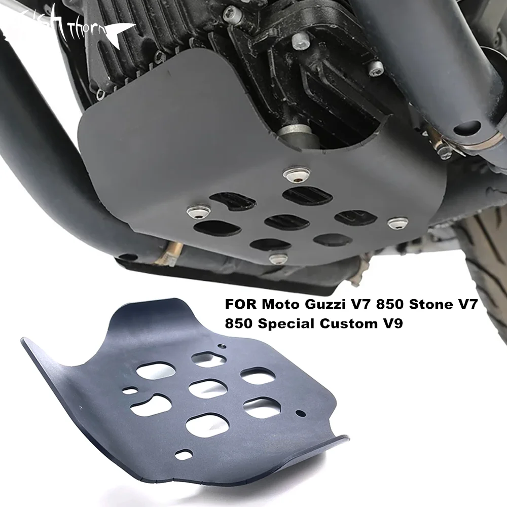 Motorbike Engine Bottom Cover Bumper Guard Skid Plate For Moto Guzzi V9 Roame r/ Bobber / V7 Stone / Special 2020-2024