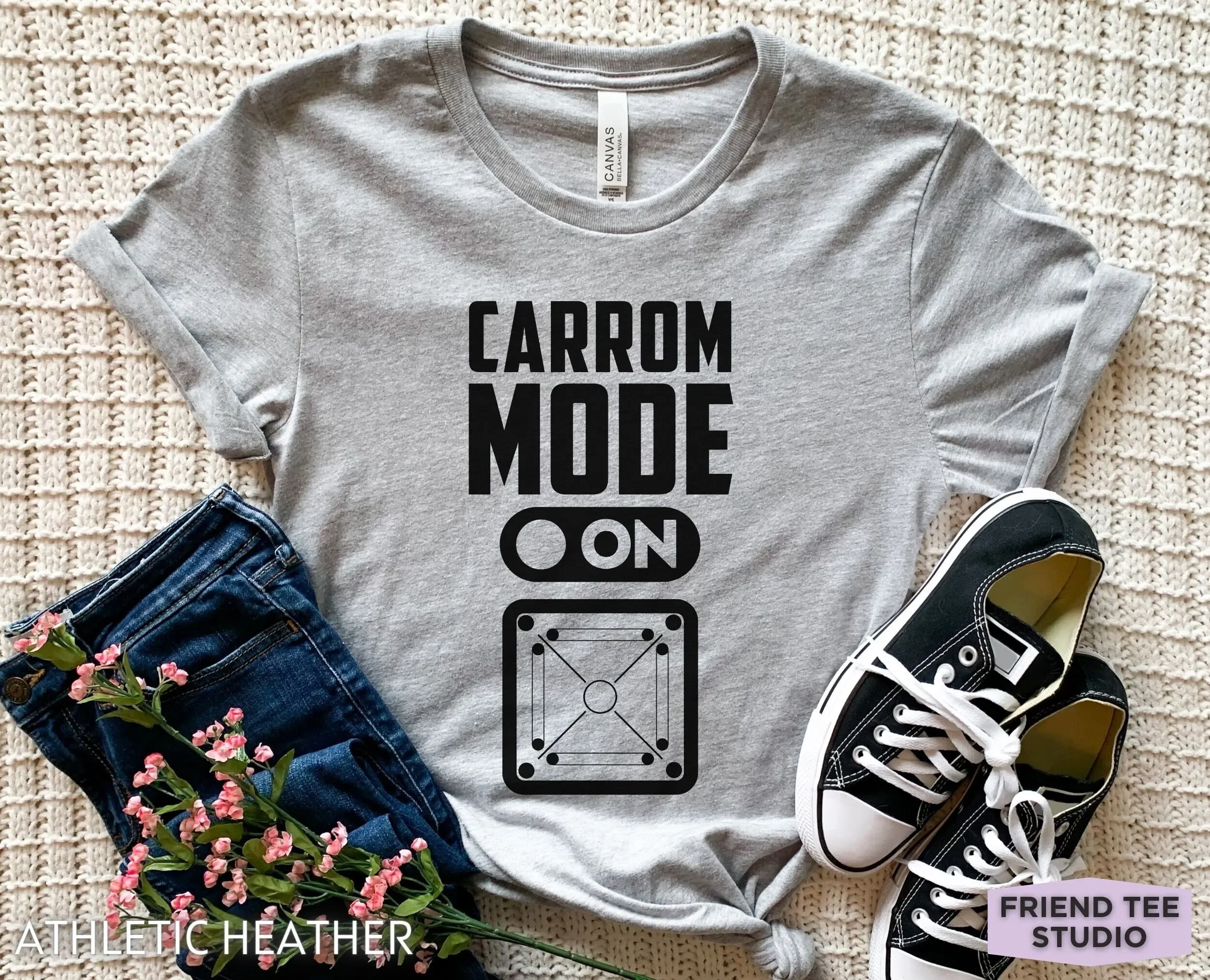 Carrom T Shirt s Board Game Funny Player Tabletop Mens