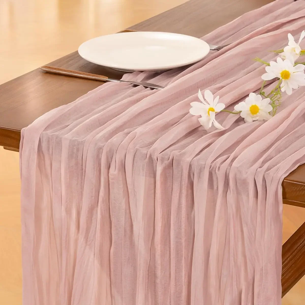 

Cheese cloth tablecloth Easter Spring Bohemian style rural gauze, Cheese cloth tablecloth Wedding party Birthday home decoration