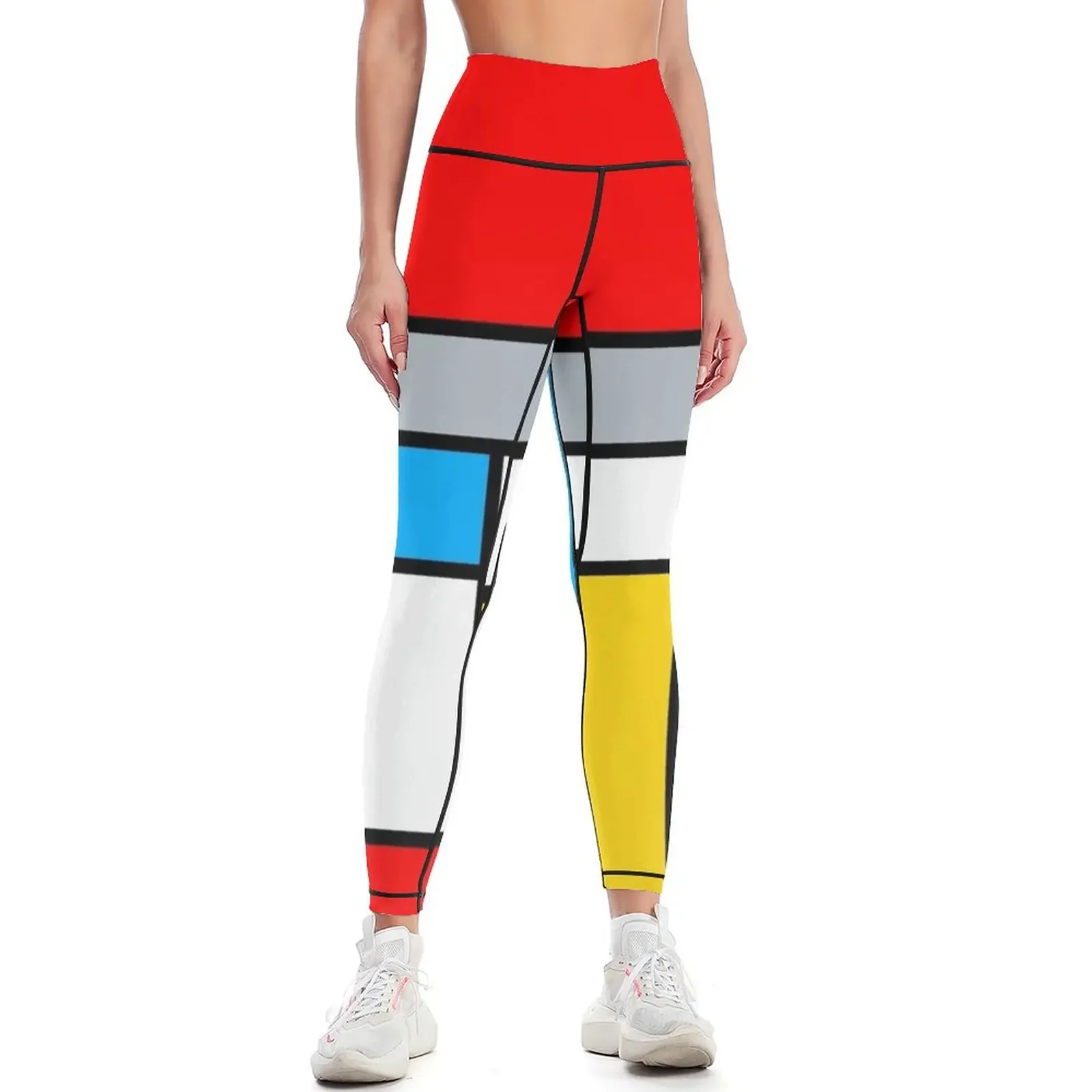 

Mondrian Composition Leggings Legging sexy woman Pants sport push up tights for Women's trousers Womens Leggings
