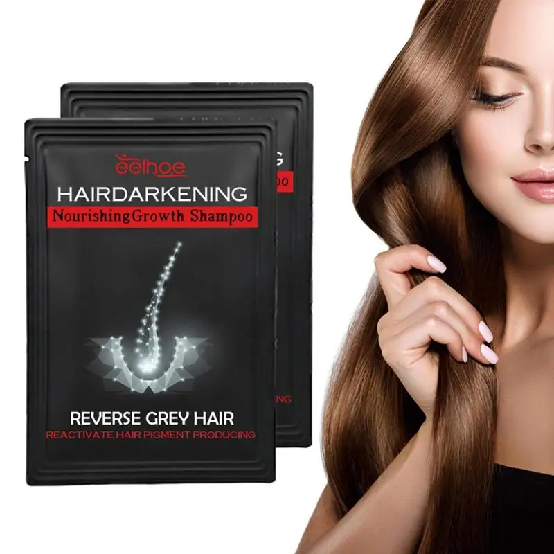 

2 PCS Hair Dye Shampoo Long Lasting Natural Fast Dye Permanent Nutrition Black Hair Shampoo Removal Nourishing Hairs Dye