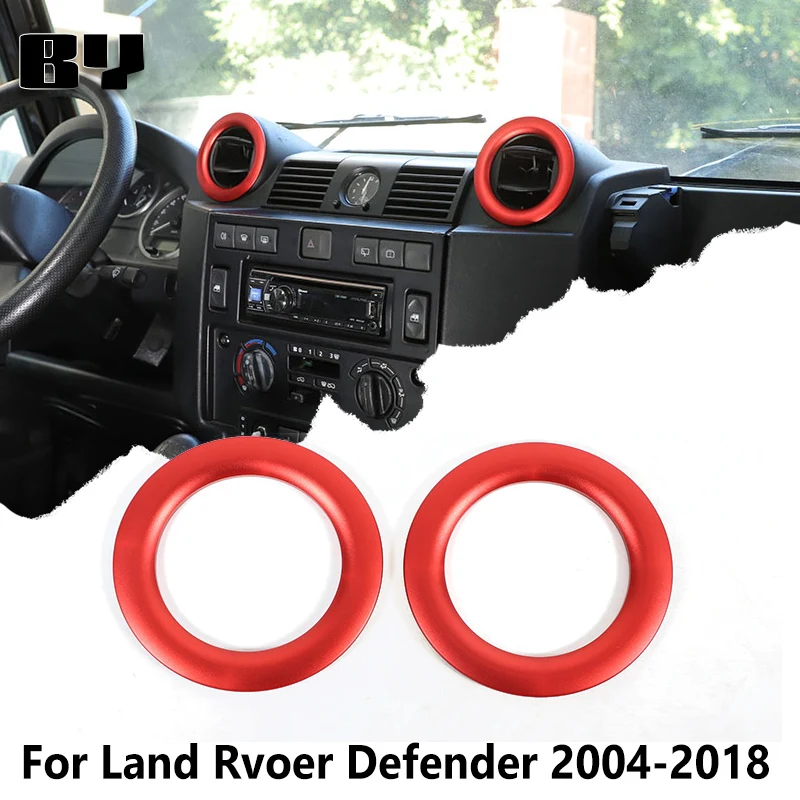 Для Land Rvoer Defender 90 110 2004 2005 2006 2007 2008 2009-2018 автомобильная крышка вентиляционного отверстия переменного тока, декоративное кольцо, наклейки
