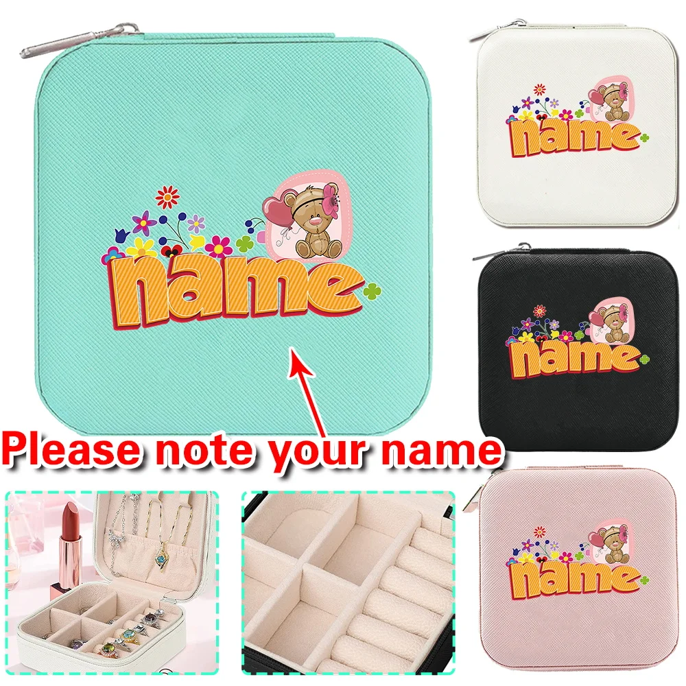 

Дорожный футляр для ювелирных изделий по индивидуальному заказу, портативный органайзер для ювелирных изделий, дисплей, пылезащитная коробка для хранения сережек, женская косметичка