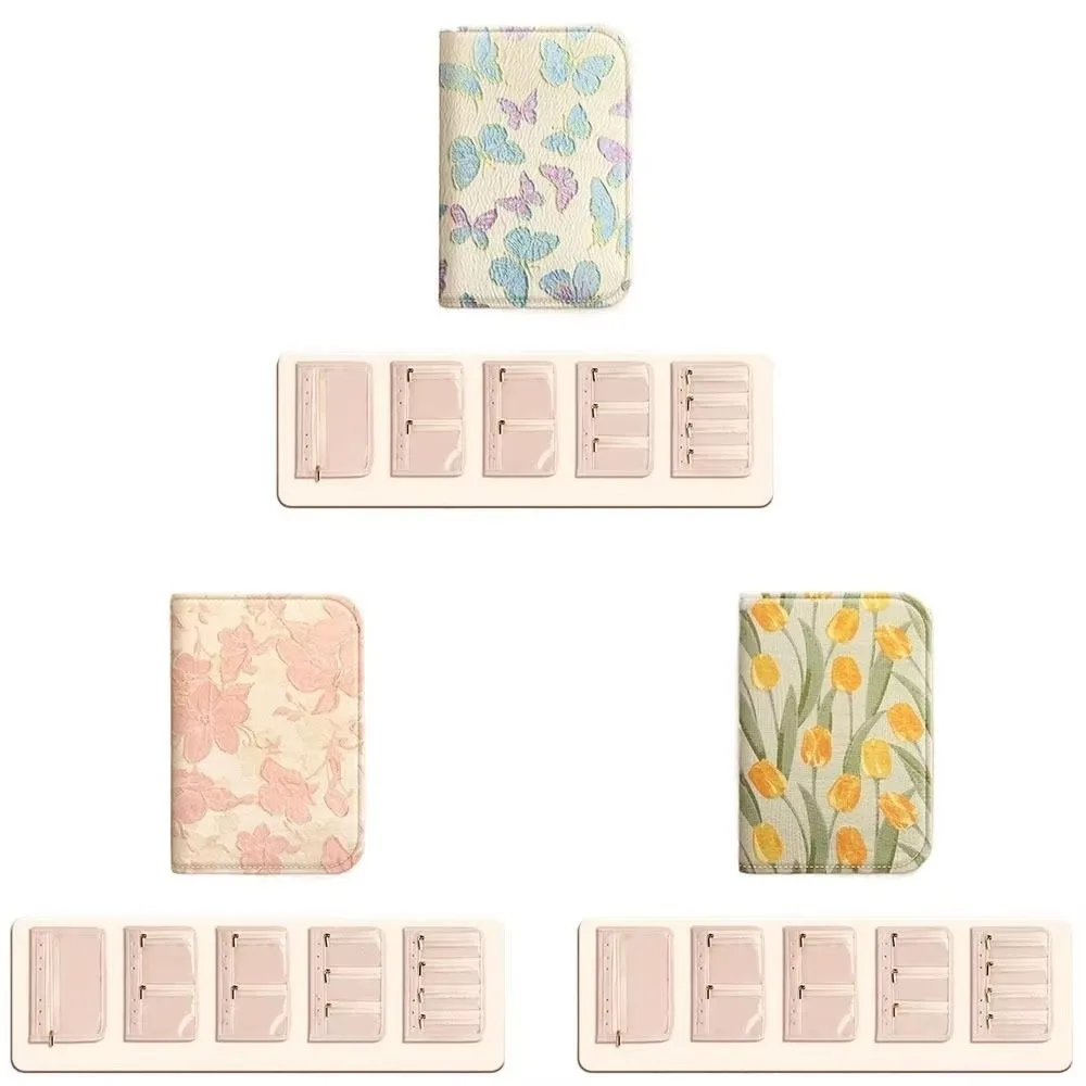 Butterfly/Pattern Jewelry Storage Book Anti-oxidation with Zipper Binder Storage Book Multi-layer Clear Pockets