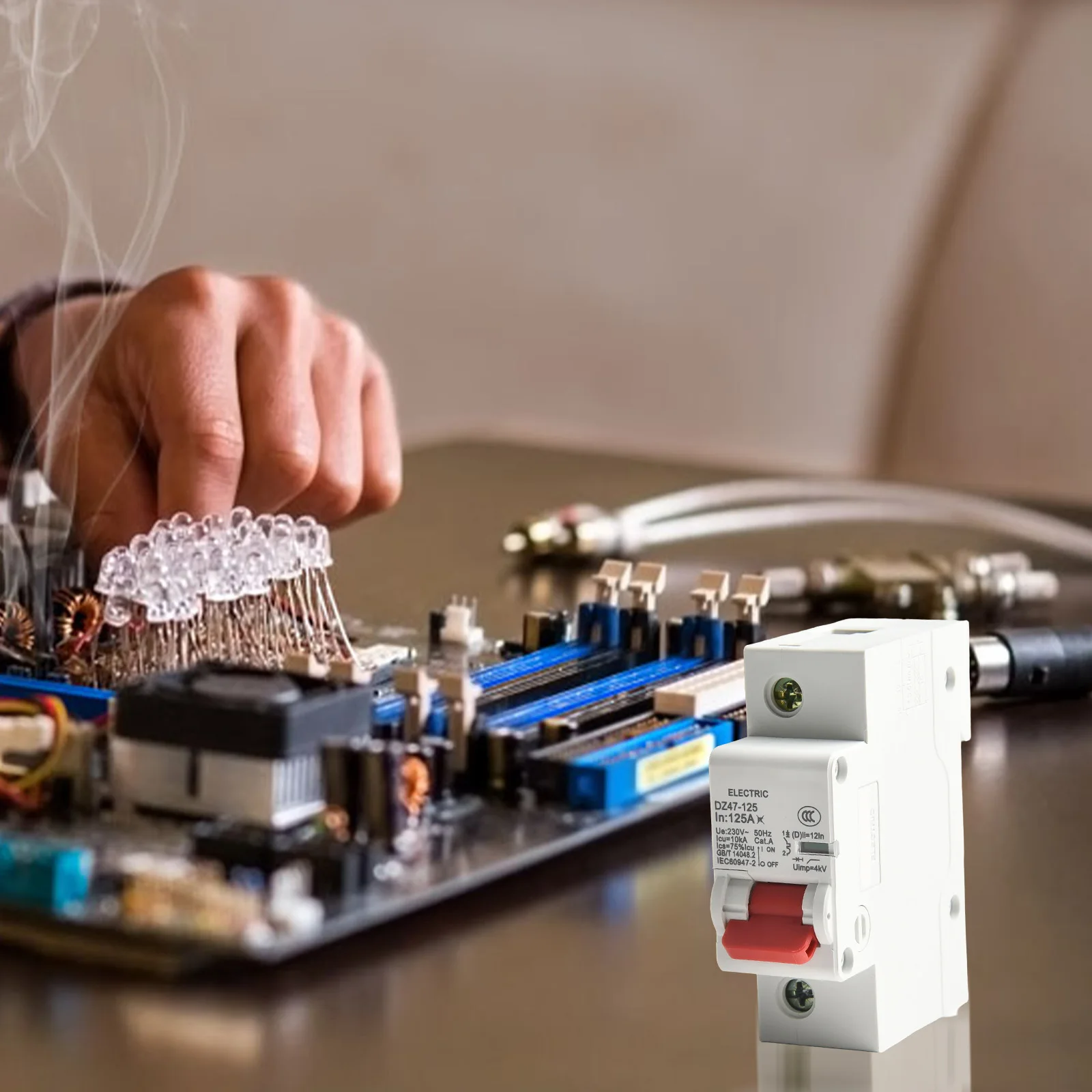 قاطع دائرة تيار متردد عالي القوة 125 أمبير مناسب لمواصل التشغيل المختلفة بما في ذلك التعدين والنقل