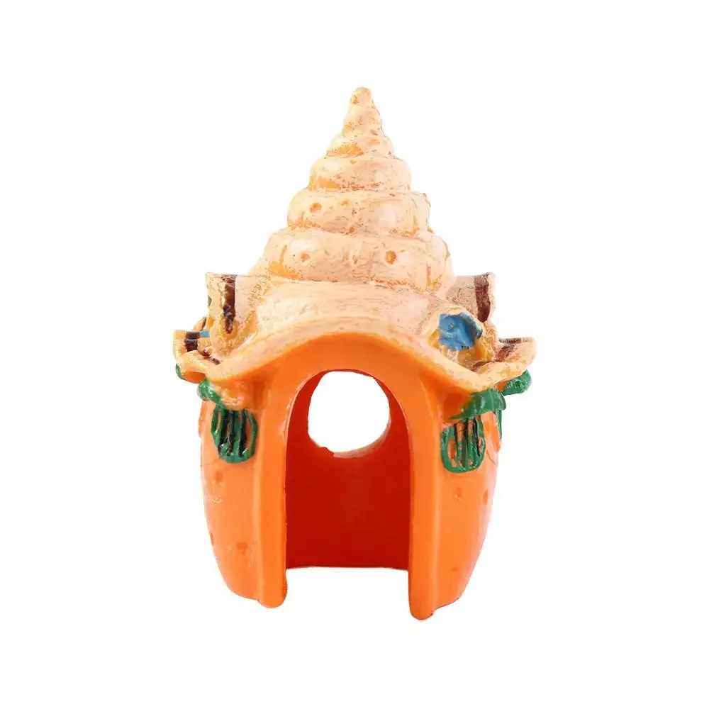 Creative Decorative Mushroom Conch House Simulation Mini Fish Shrimp Hiding Shelter PVC Conch Ornaments Fish Tank