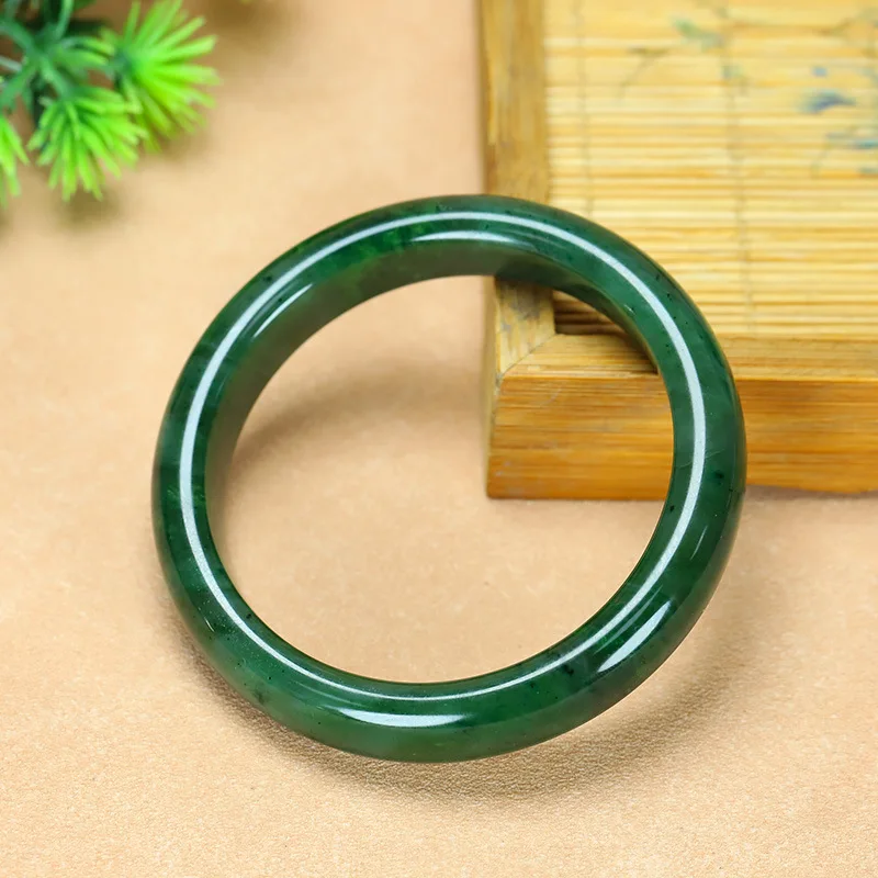 

Fine Jewelry Natural Hetian Nephrite Jade Jasper Women's Bracelet