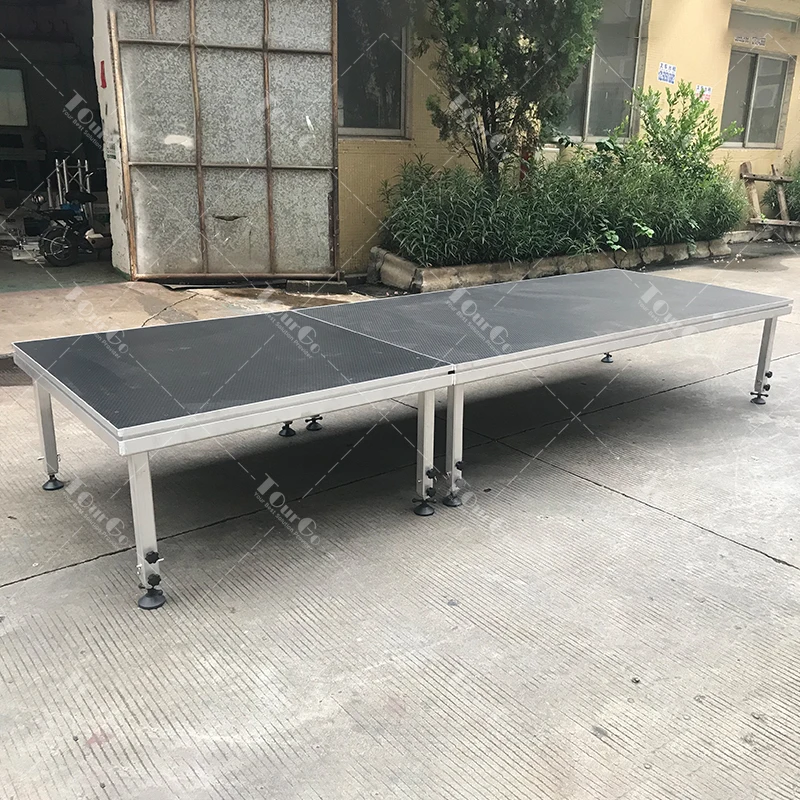 Wholesale Easy Install Outdoor Portable Stage Podium Concert Four Leg Aluminum Stage Height Adjustable Stage Platform for Event