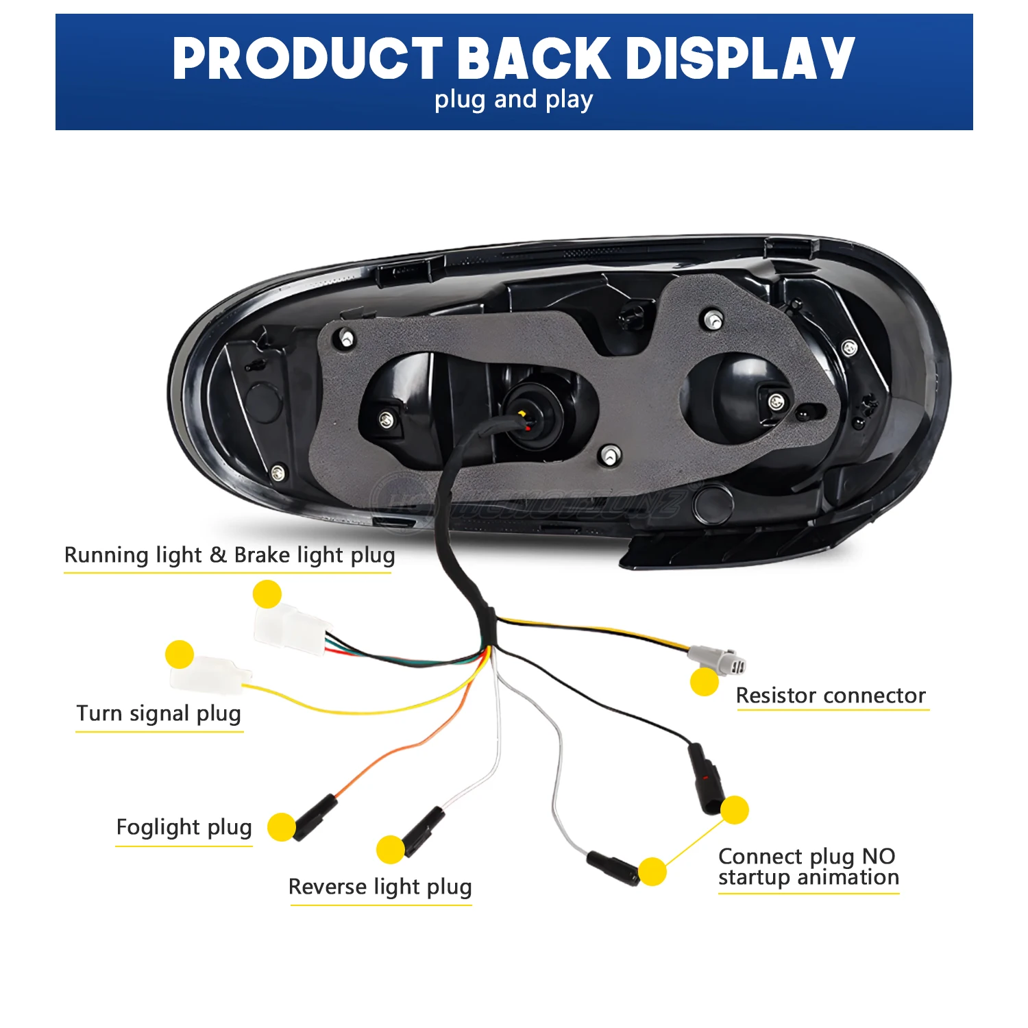HCMOTIONZ LED RGB Rückleuchten für Mazda MX-5 NC 2008–2015 DRL Start-up-Animation Plug-and-Play-Auto-Rückleuchten-Baugruppe