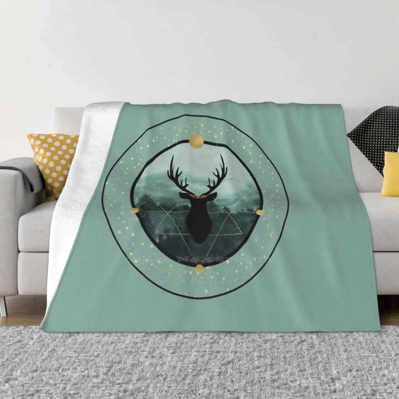 Throne Of Glass-Forest Stag Fashion Soft Warm Flannel Blanket Galaxy Tog Throne Of Glass Crown Of Midnight Heir Of Fire Sjm