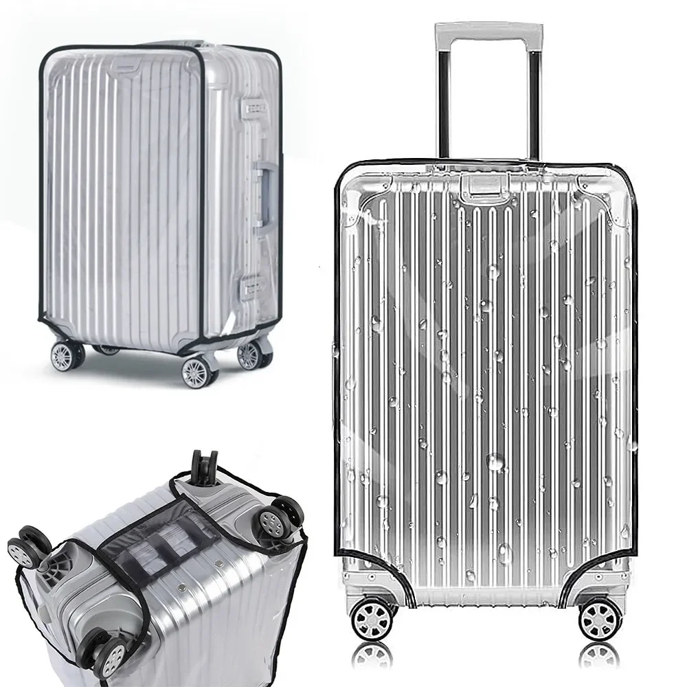 Full Transparent Luggage Protective Cover Waterproof PVC Suitcase Case Suit for 18-30 Inch Trolley Suitcase Dustproof Cover