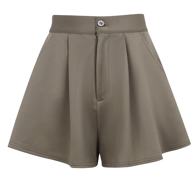 Frauen lässig pendeln hohe Taille Shorts Temperament weibliche Kleidung Sommer Retro lose weites Bein Mode kurze Hosen für Frauen