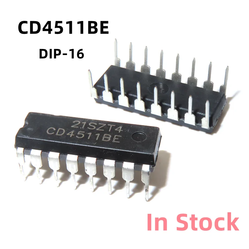다이렉트 래치 디코더 드라이버, CD4511BE, CD4511, 4511, DIP-16, 정품, 새 재고, 10 개/몫