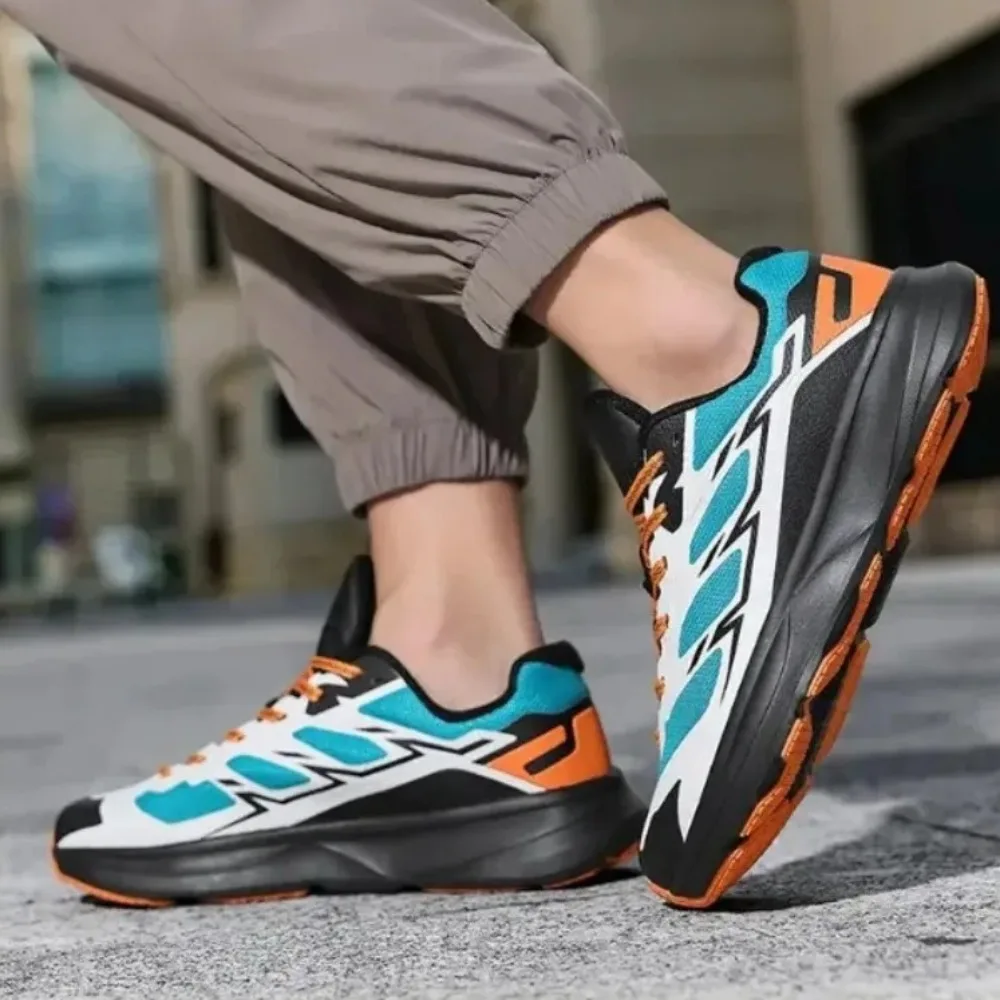2025 جديد المشي لمسافات طويلة والجري في الهواء الطلق أحذية رجالية الرجعية حذاء كاجوال تنفس عصري ومريح 39-48 ثلاثي الألوان #5