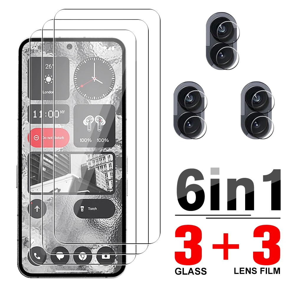 6in1 Tempered Film Case For Nothing Phone (2) Camera Protector For Nothing Phone Two 2 Phone2 5G 6.7inches Protective Glass A065