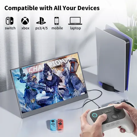 Портативный 15,6-дюймовый игровой монитор Full HD с VESA-кронштейном — детальный вид товара