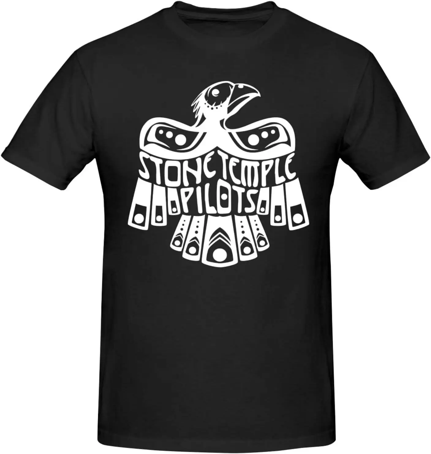 

Рубашка пилотов Stone Music Temple, мужская персонализированная футболка с коротким рукавом, модные футболки с рисунком, крутые повседневные топы черного цвета