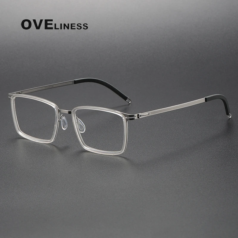 

Vintage Pure Titanium Eyeglasses Frames for Men square Prescription Myopia Optical Glasses Frame Women Luxury Spectacles Eyewear