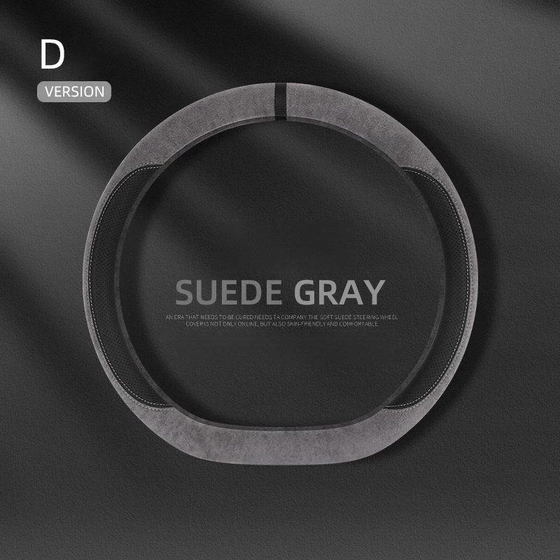 

New suede steering wheel cover is simple and practical. The car steering wheel is sweat absorbing and anti slip