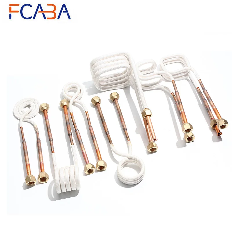 FCABA شكل دائري ID20mm-65mm عالية التردد التعريفي التدفئة لفائف النحاس الموضوع موصل لآلة عالية التردد #6