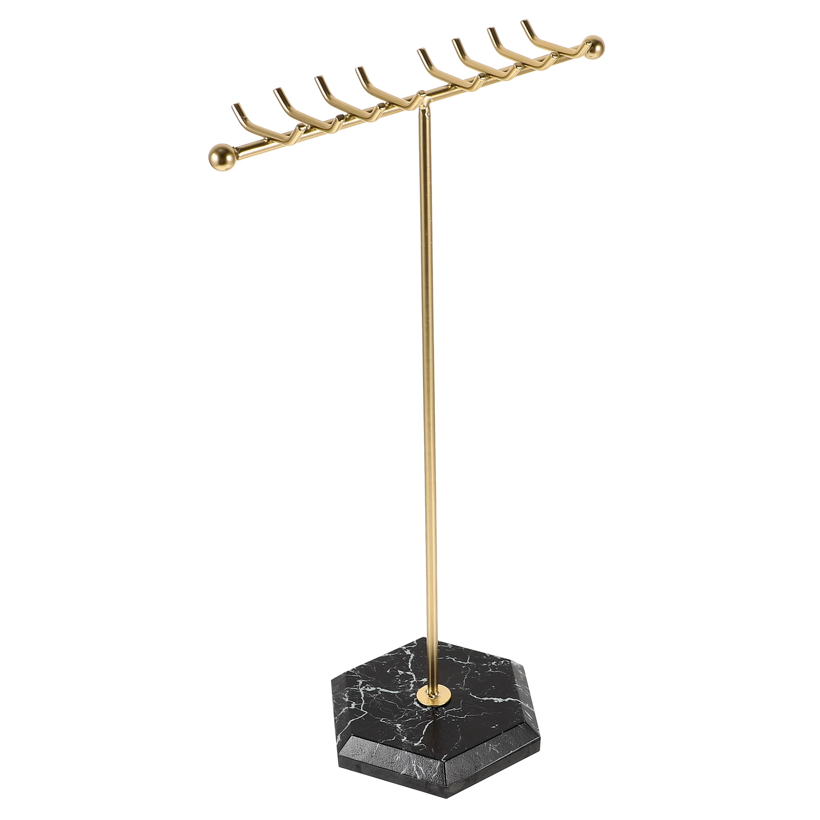 

Jewelry Storage Rack Golden Metal Necklace Earring Iron Holder Display ganizer Rust Resistant Stable Base Home Accessories