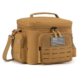 Tactical Lunch Bag for Men Outdoor Heavy Duty Lunch Box Meal Camping Picnic Work Leakproof Insulated Durable Thermal Cooler Bag