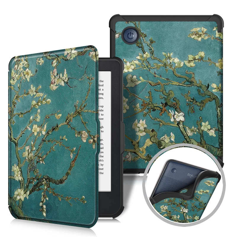 For Kobo Clara BW Case Hoesje Fashion Painted Flip Magnetic Cover For Capa Kobo Clear Clara Colour 2e bw 6 inch Case Sleep/Wake