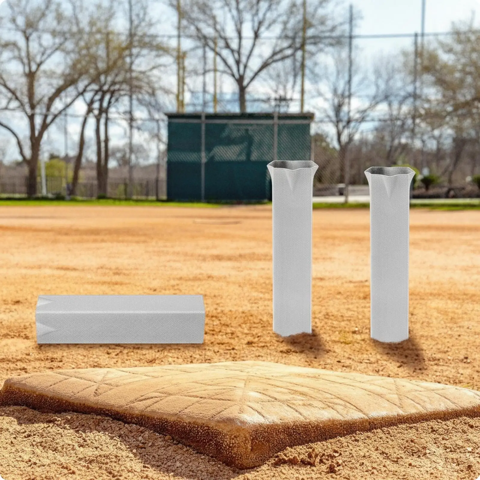 Push-in Baseball Ground Anchor Standard Size Baseball Ground Anchor with Rectangular Sleeve Coated Sturdy for Practice Areas